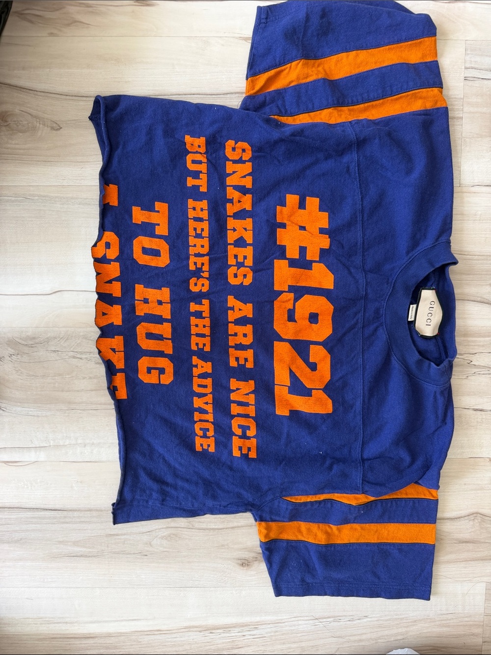 Gucci Kids Blue and Orange Graphic Sweatshirt #1921